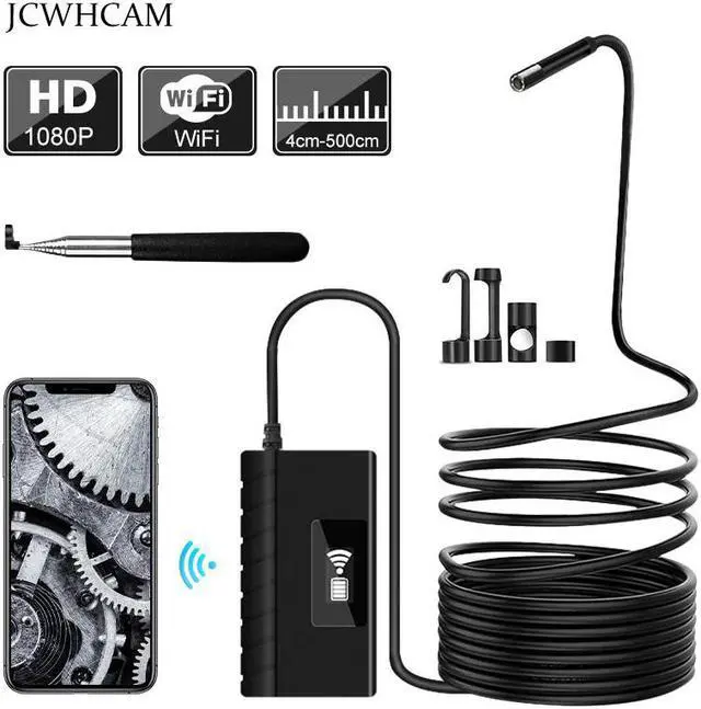 Main image of 5.5mm Lens Endoscope iPhone Android Endoscope WiFi Camera Semi Rigid Cable Waterproof Telescoping Borescope Tube Camera
