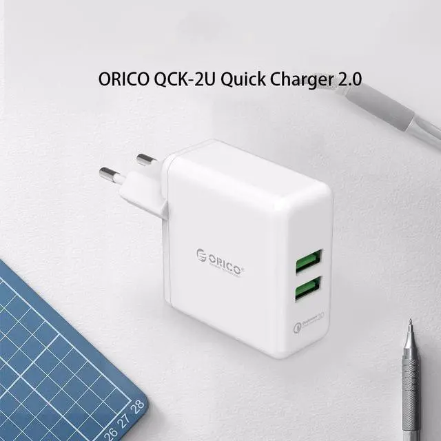 Alt view image 2 of 5 - Dual Port Quick Charger QC 2.0 USB 36W Max Quick Wall Charger For   Mobile Phone Fast Charger