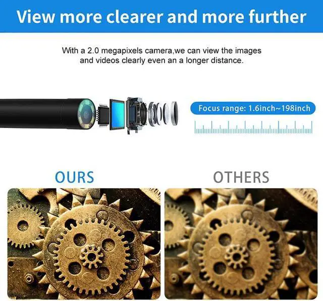 Alt view image 5 of 7 - 1MP 720P Intraoral Dental Camera Endoscope 6LED USB Micro-check Inspection Oral Real-time inspect camera otoscopio tooth camera
