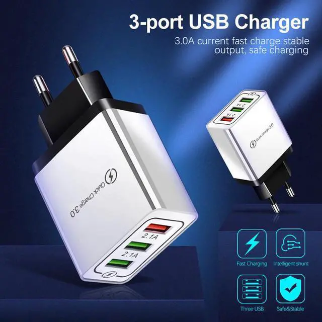 Alt view image 2 of 5 - Plug QC 3.0 Travel Fast Charger For   7A 7C 8A 6C Pro 5A 6A 6X 7X 8X 8S P8 P9 Magnetic Cable Micro USB Data Wire