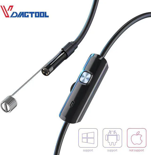 Alt view image 4 of 5 - Endoscope Camera 5.5mm 7mm 8mm IP67 Waterproof 6 LED Borescope Car Inspection Camera For Android Loptop