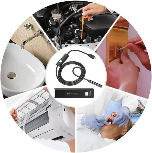 Alt view image 5 of 5 - Endoscope Camera 1200P 2.0Megapixels Inspection Camera 8mm 3.0M USB Endoscope Borescope Camera For Android PC IOS Endoscope