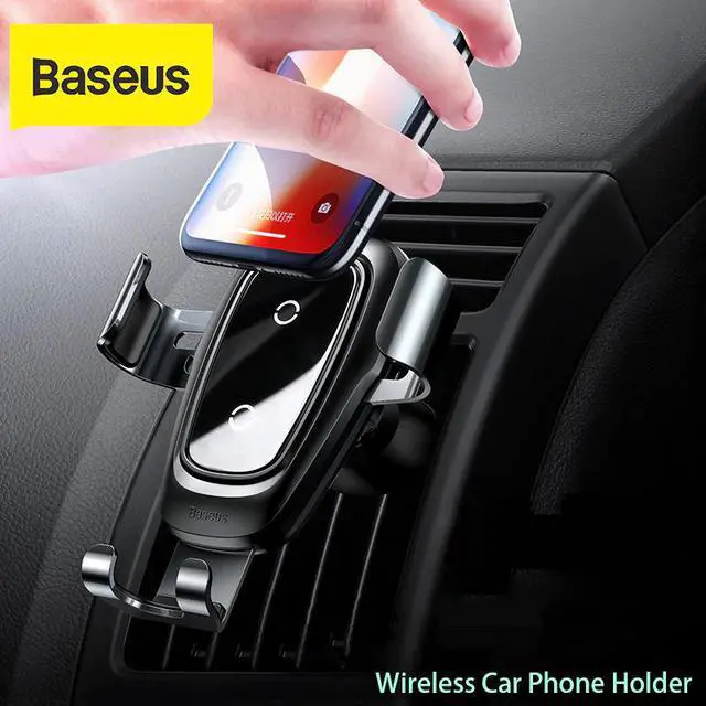 Main image of car phone holder 10w qi wireless charger for iPhone X  S10 S9 S8 phone holder car phone power charger in air vent