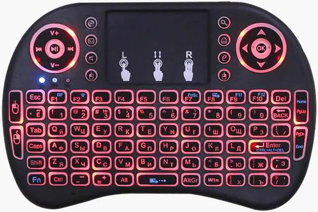 Alt view image 3 of 5 - i8 Mini Wireless Keyboard 2.4ghz English Russian 3 colour Air Mouse with Touchpad Remote Control Android TV Box