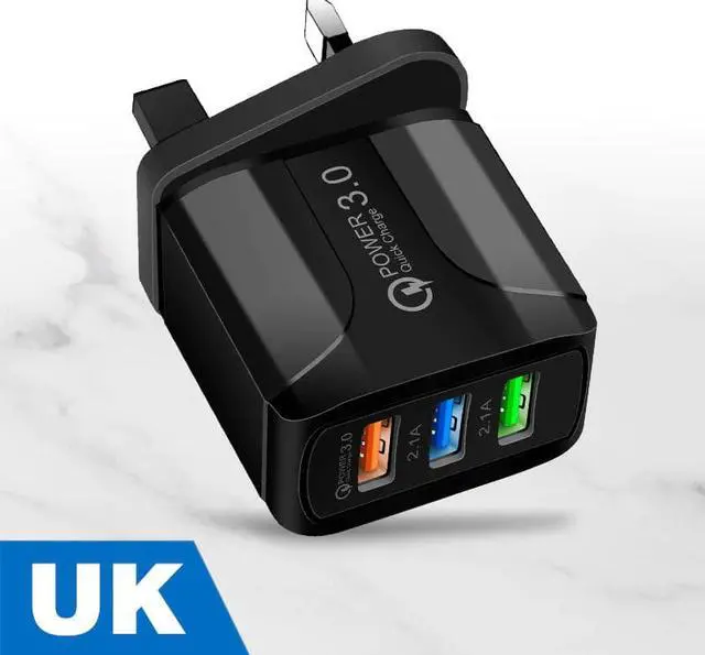 Alt view image 4 of 5 - USB Quick Charger EU US UK Plug Wall Power Adapter Chargers For Type C Micro USB C Cable For    TXTB1