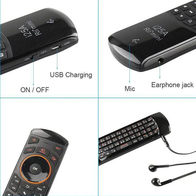 Alt view image 5 of 5 - i25A 2.4G Mini keyboard Air mouse remote control with Earphone Jack For Smart TV Android TV Box Fire TV