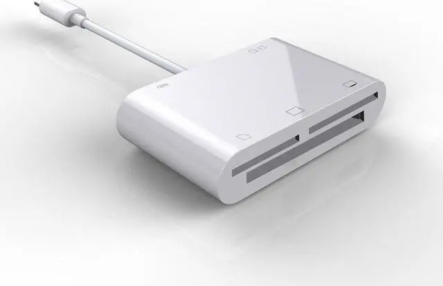 Alt view image 5 of 5 - 6 in 1 SD TF SDHC CF XD M2 Card Reader Charging Adapter for IPhone XS MAX XR 3 in 1 SD TF CF Card Reader for IPhone X 5S 6 7 8P
