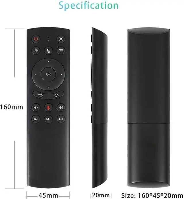 Alt view image 4 of 5 - Remote Control 2.4G Wireless Air Mouse Gyro Voice Control Sensing Universal Mini Keyboard Remote Control For Android TV Box