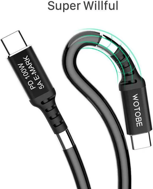 Alt view image 5 of 5 - Magic rope magnetic absorption USB C cable 5A E-Mark PD100W for MacBookPro Laptop phone PD Galaxy20 PPS matebook XPS 13/15/17