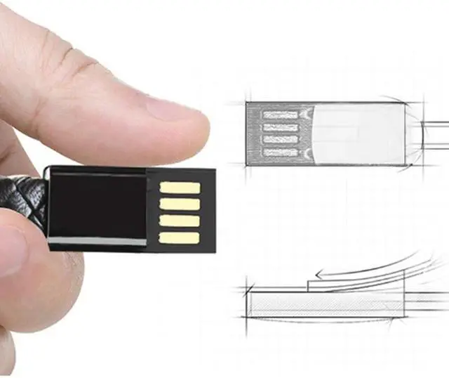 Alt view image 5 of 5 - Leather Mini Micro USB Bracelet Charger Data Charging Cable Sync Cord For iPhone6 6s Android Type-C Phone Cable