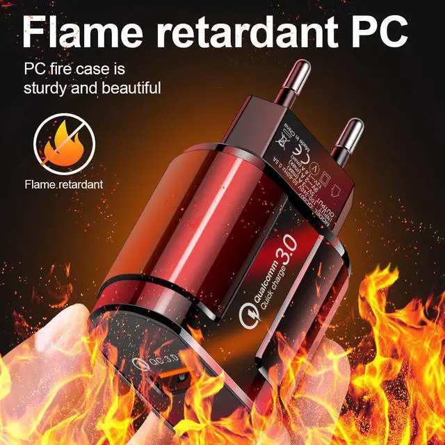 Alt view image 5 of 5 - for iPhone Xs 7 3A quick charge 3.0 dual USB  eu us mobile phone  adapter 8 for   quick charge QC3.