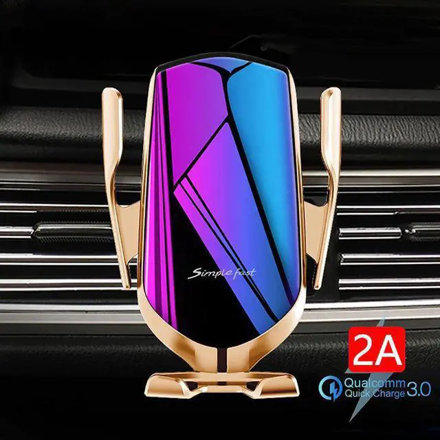 Main image of Automatic Clamping Car Wireless Charger for iPhone XS 11 Pro   Infrared Sensor Car Phone Holder Charger