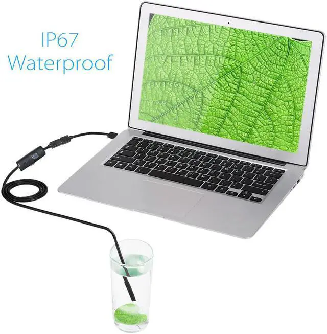 Alt view image 6 of 7 - 5M 7mm Endoscope Camera Flexible IP67 Waterproof Inspection Borescope Camera for Android PC Notebook 6LEDs Adjustable