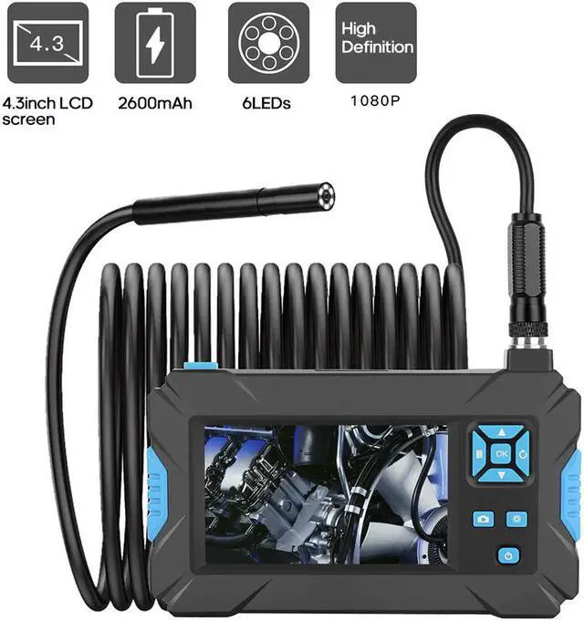Main image of Pipe Industrial Endoscope 1080P Borescope HD Inspect Camera 5.5mm Endoscop Camera Fflexible with 4.3 inch Screen 8 LED Light