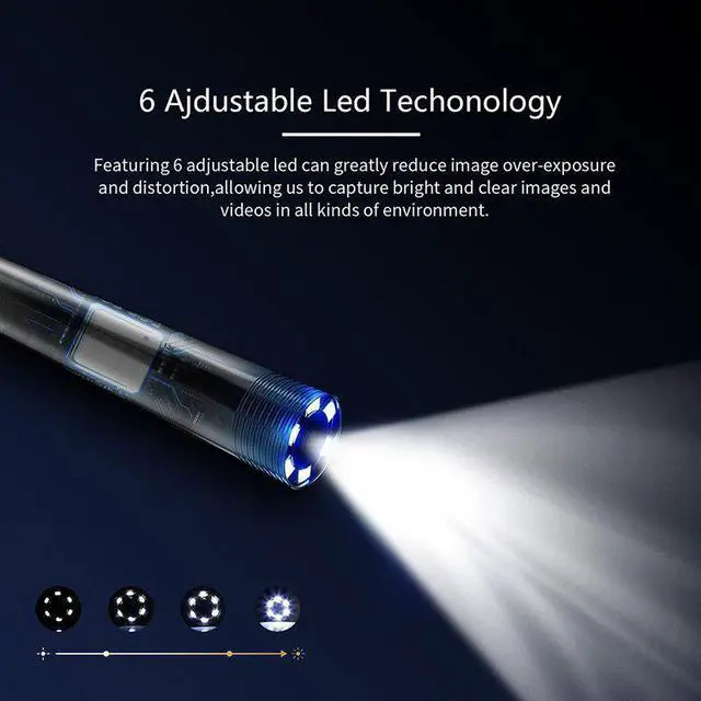 Alt view image 3 of 5 - Wifi 5.5mm 1080P long focal length Semi-Rigid Snake Endoscope Camera inspection Borescope IOS Android Iphone Mac