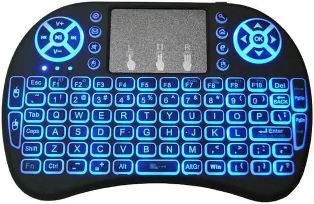 Alt view image 4 of 5 - Mini 2.4G Wireless Keyboard Touchpad Color Backlit Air Mouse Russian Spanish For Android TV Box Xbox Smart TV PC PS3/PS4 HTPC