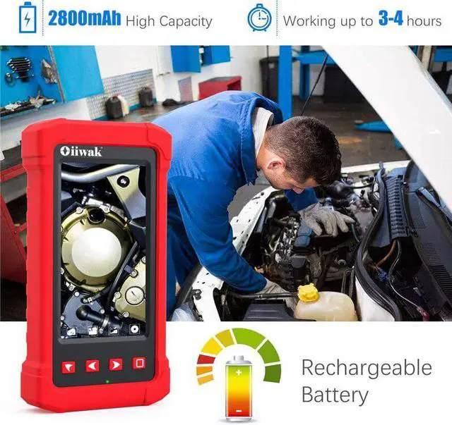 Alt view image 3 of 5 - 3.9mm Borescope Inspection Camera with Light 1080P HD Video 4.3 Inch Digital Screen IP68 Waterproof Industrial Endoscope