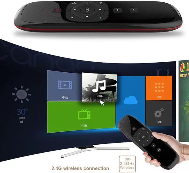 Alt view image 5 of 5 - W2 2.4G Air Mouse Wireless Keyboard with Touchpad Mouse Infrared Remote Control for Android TV BOX PC Projector