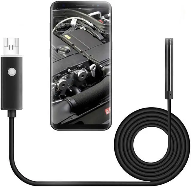 Main image of 1-10M 8mm USB Endoscope 2 in 1 IP67 Waterproof Borescope Inspection Camera 1080P 2Mp with 6 LED USB Adapter for Android Phone
