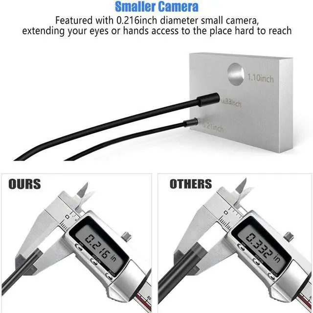 Alt view image 5 of 5 - WIiFi Endoscope HD Inspection Camera Waterproof  Borescope 1080P 6500K 5.5mm Scanner Android IOS PC HD Endoscope Meter