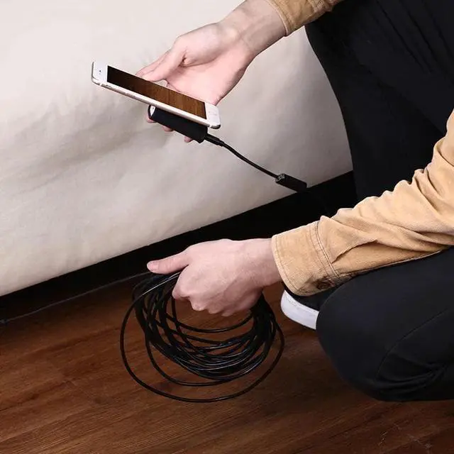 Alt view image 5 of 5 - Camera Endoscope HD 1200P IP68 2M Hard Flexible Tube Mirco USB Type-C Borescope Video Inspection for Android Car Endoscope