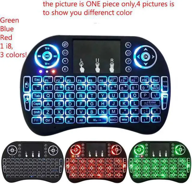 Main image of Backlight Keyboard mini English Russian Version Remote Control Air Mouse Touchpad Keyboard For Android TV BOX PC