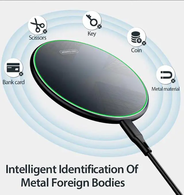 Alt view image 2 of 5 - USB C Fast 10W Wireless Charger For Huawei P30 Pro Xiaomi Mi 9 Samsung S10 S9 Qi 10W Quick Charge for iPhone 11 XS XR X 8