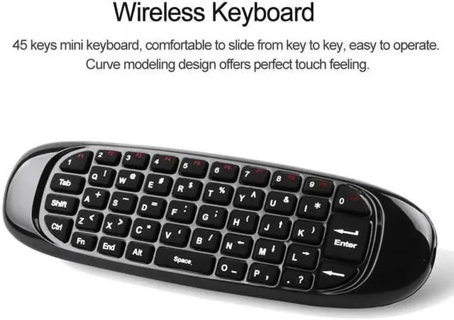Alt view image 4 of 5 - 2.4G Air Mouse Wireless Keyboard Remote Control for Android TV Box Computer English Version 6 Axes Gyroscope