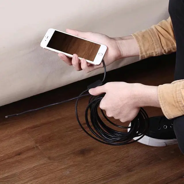 Alt view image 4 of 5 - 8mm Lens 5m hard Cable Type-c Interface Android phone and PC OTG Endoscope Camera Waterproof Borescope Inspection Camera