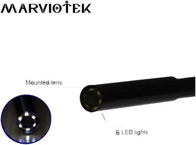 Alt view image 3 of 5 - Endoscope camera 5.5mm Waterproof IP67 6-led Borescope Endoscope cameras 5M Inspection endoscope  camera for car 2M 10M