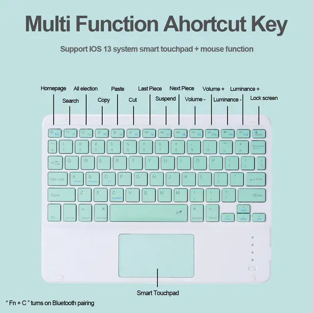Alt view image 5 of 5 - Keyboard For iPad Case Pro 9.7 10.5 11 Air 2 3 2017 2018 2019 2020 ipad 10.2 7th 5th 6th Generation Cover with Mouse