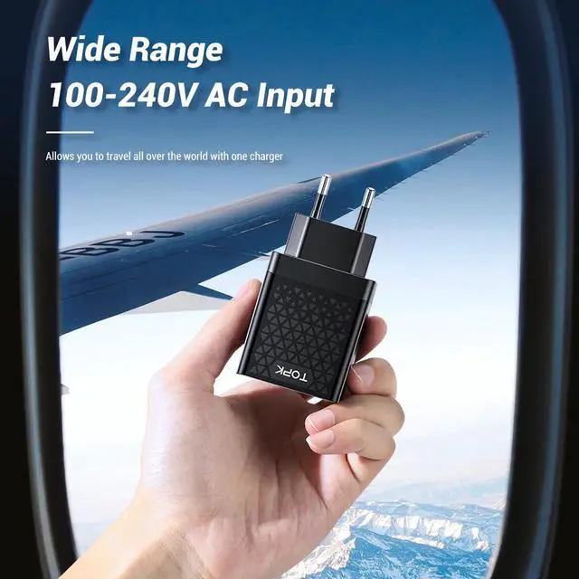 Alt view image 4 of 5 - B154Q 18W Quick Charge 3.0 Fast Mobile Phone Charger EU Plug Wall USB Charger Adapter for iPhone