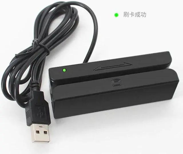 Alt view image 5 of 5 - Magnetic Card Reader MSR100 Stripe RS232 USB 3 Track Strip For Swipe Bar Code Reader