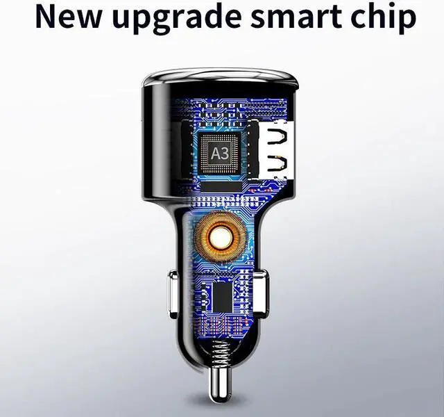 Alt view image 3 of 5 - i Luxury LCD 5A USB Car Charger For Samsung S9 S10 Quick USB 3.0 3.1 Fast Charge For iPhone 11 Huawei P30 Pro Oneplus 7 X