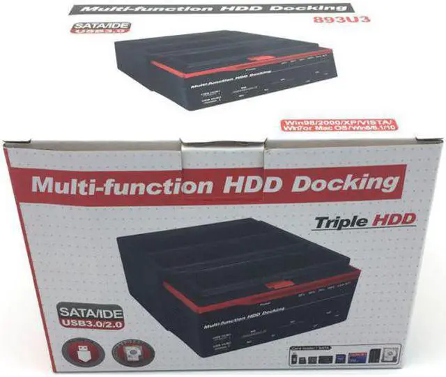 Alt view image 5 of 5 - Hard Drive High-speed Hard Disk Base HDD 3.0 IDE Dual SATA Hard Disk Base Card Reader