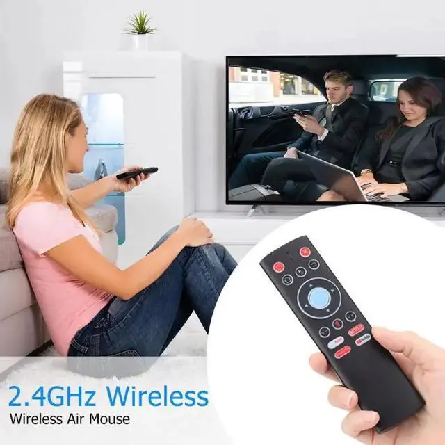 Alt view image 4 of 5 - T1 and 2.4G Wireless 17 Keys Voice Remote Control Air Mouse Gyro Mic IR Learning for Tablet PC HTPC IPTV