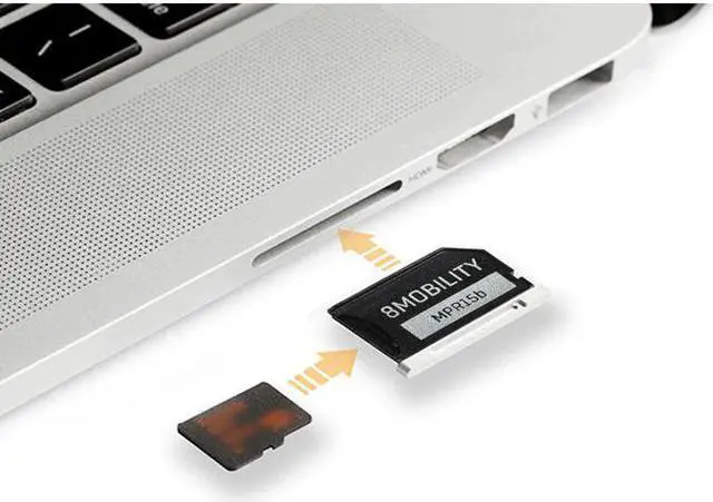 Alt view image 5 of 5 - 8Mobilit Aluminum MiniDrive Micro SD Card Adapter Memory Card Reader For Macbook Pro Retina 15'' Late 2013/After Model 504A