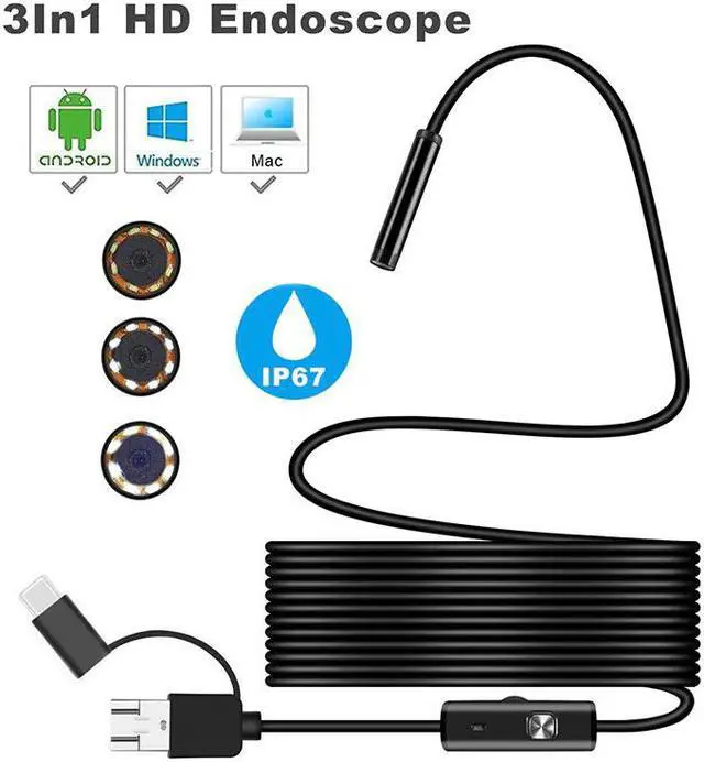 Alt view image 6 of 7 - 720P Mini USB Camera Industrial Endoscope Inspection Camera Endoscopes camera Waterproof With 6 Led for Windows Macbook Phone