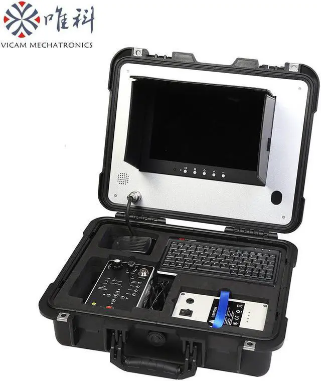 Alt view image 4 of 5 - Surveillance cable 200m borehole inspection camera deep well camera with meter counter