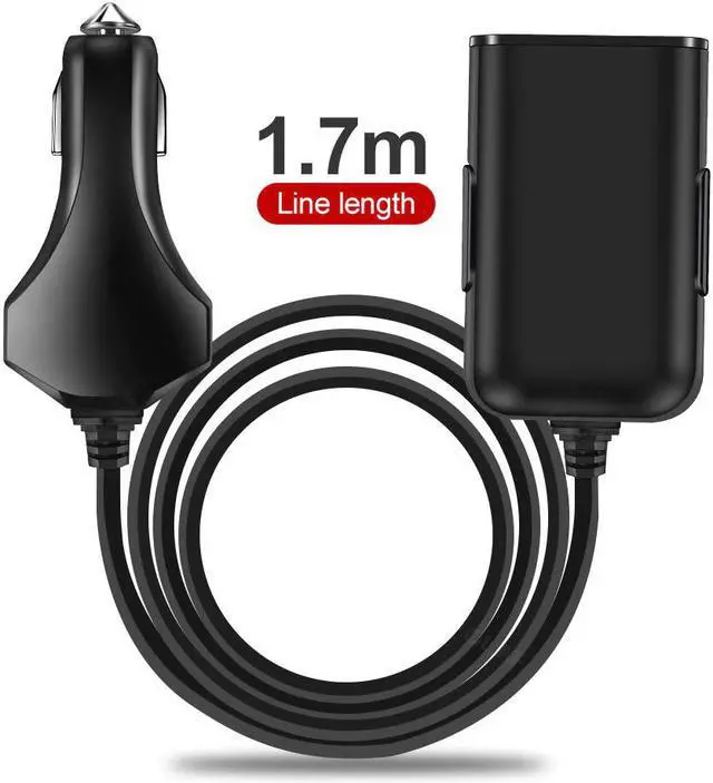 Alt view image 3 of 5 - 60W QC 3.0 4 USB Car Charger Front Back Seat Adapter Portable quick charge 3.0 Car USB Charger for iPhone Samsung Xiaomi