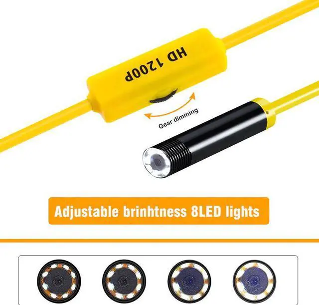 Alt view image 3 of 7 - 5.5mm Endoscope Camera HD USB Endoscope With 6 LED 1/1.5/2/3.5/5M Soft Cable Waterproof Inspection Borescope for Android PC
