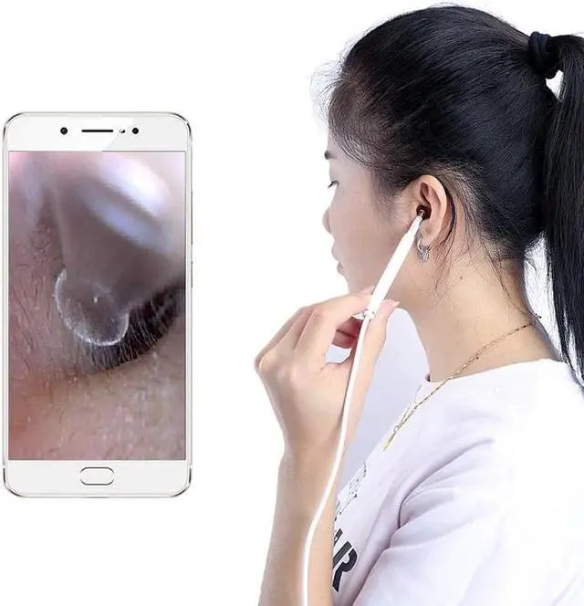Alt view image 2 of 5 - Wireless WIFI Ear otoscope HD720P Visual Ear picker 5.5mm Mini Inspection Otoscope ear tunnel Camera Android PC IOS