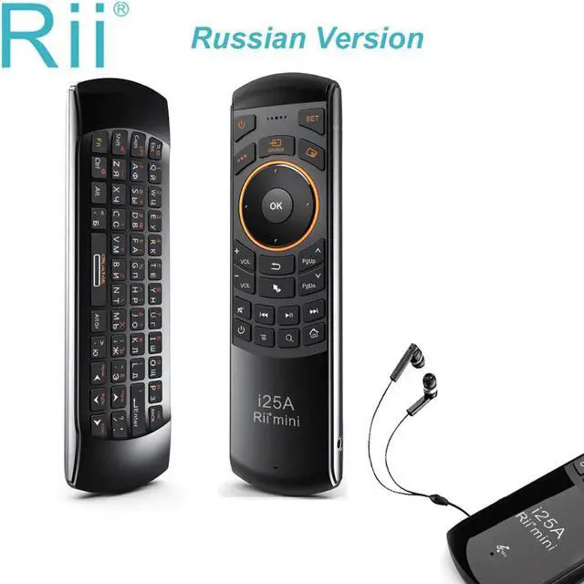 Main image of i25A 2.4G Mini keyboard Air mouse remote control with Earphone Jack For Smart TV Android TV Box Fire TV