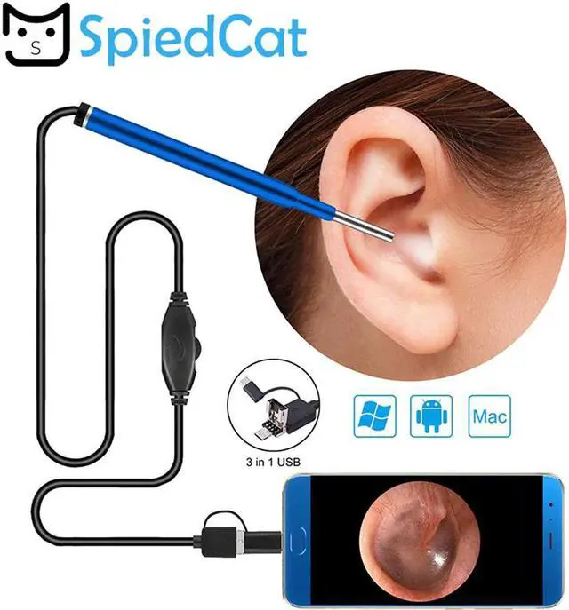 Main image of 3in1 Lens Smaller Mini HD Ear Cleaning Endoscope Camera Android USB Endoscope Skin Pore Nose Check Inspection Mini Camera