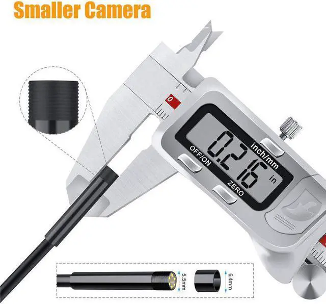 Alt view image 5 of 5 - 5.5mm WiFi Endoscope Inspection Camera with 6Led Wireless Borescope Snake Hard Cable Camera for iPhone Android Smartphone