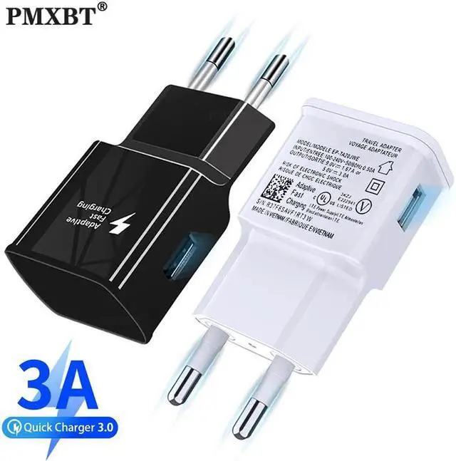 Main image of EU US Wall Adaptive Charger For  Fast QC 3.0 Charge Power Adapter Micro USB C Cable For Galaxy S20 S10 S9 S8 S7