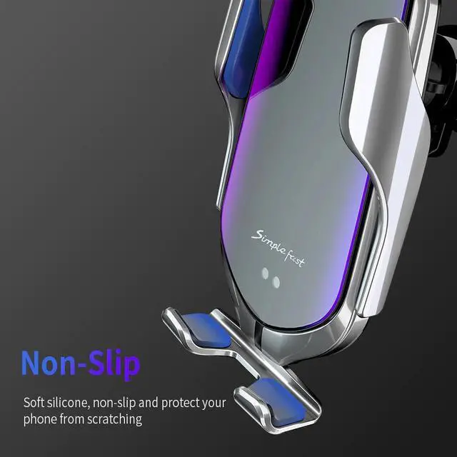 Alt view image 4 of 5 - Automatic Clamping Car Wireless Charger for iPhone XS 11 Pro   Infrared Sensor Car Phone Holder Charger