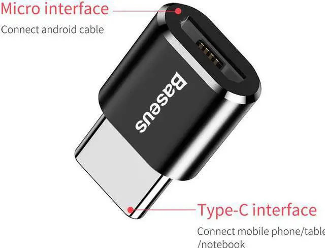 Alt view image 2 of 5 - Micro USB Type C OTG Adapter Mini usb c Male to Micro usb Female otg Adapter Micro USB to USB C for date transmission