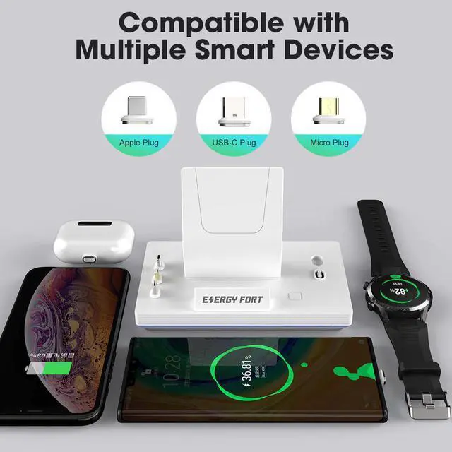 Alt view image 2 of 5 - 2020 New 11th Gen 3 in 1 40W Magnetic Fast Charging Dock For iPhone   3A 5A Magnet Quick Charge Charger