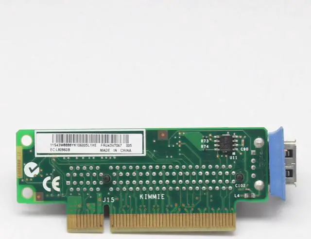 Alt view image 2 of 5 - 43V7067 FOR IBM X3550 X3650 M2 M3 SAS SATA Riser Card w/ USB Reader